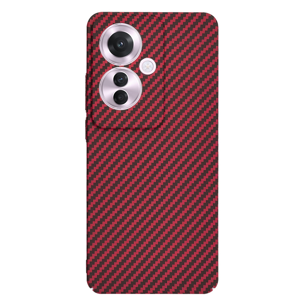 Maska za Oppo Reno11 F, Techsuit, Carbonite FiberShell, Crvena