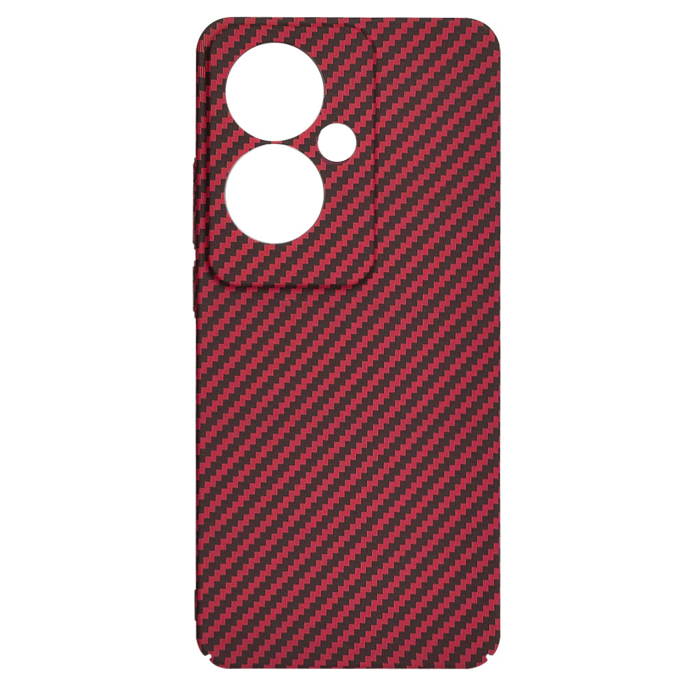 Maska za Oppo Reno11 F, Techsuit, Carbonite FiberShell, Crvena