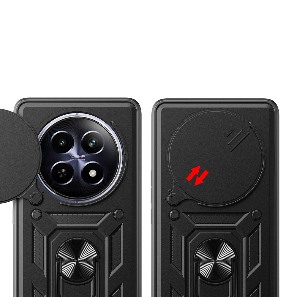 Maska za Oppo Reno12 FS 5G / Reno12 FS 4G / Reno12 F 4G / Reno12 F, Techsuit, CamShield, Crna