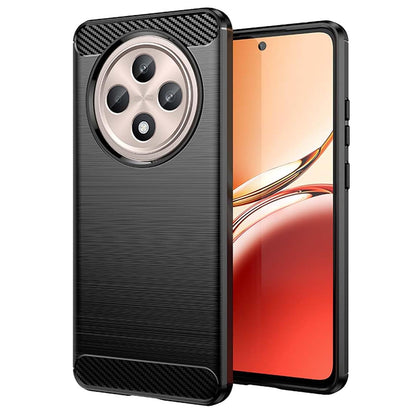Maska za Oppo Reno12 FS 5G / Reno12 FS 4G / Reno12 F 4G / Reno12 F, Techsuit, Karbon, Crna