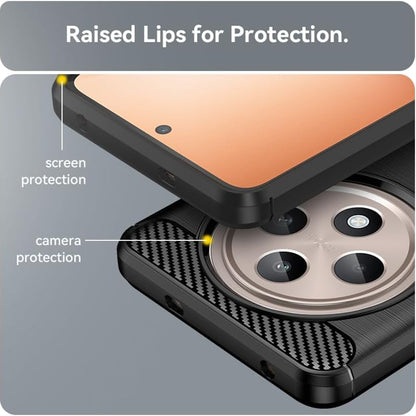 Maska za Oppo Reno12 FS 5G / Reno12 FS 4G / Reno12 F 4G / Reno12 F, Techsuit, Karbon, Crna