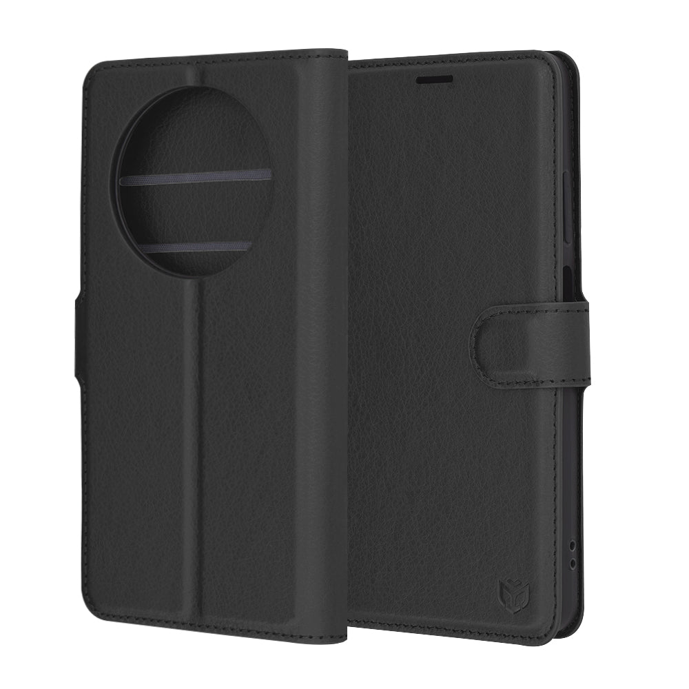 Futrola za Oppo Reno12 FS 5G / Reno12 FS 4G / Reno12 F 4G / Reno12 F, Techsuit, Kožna Folio, Crna