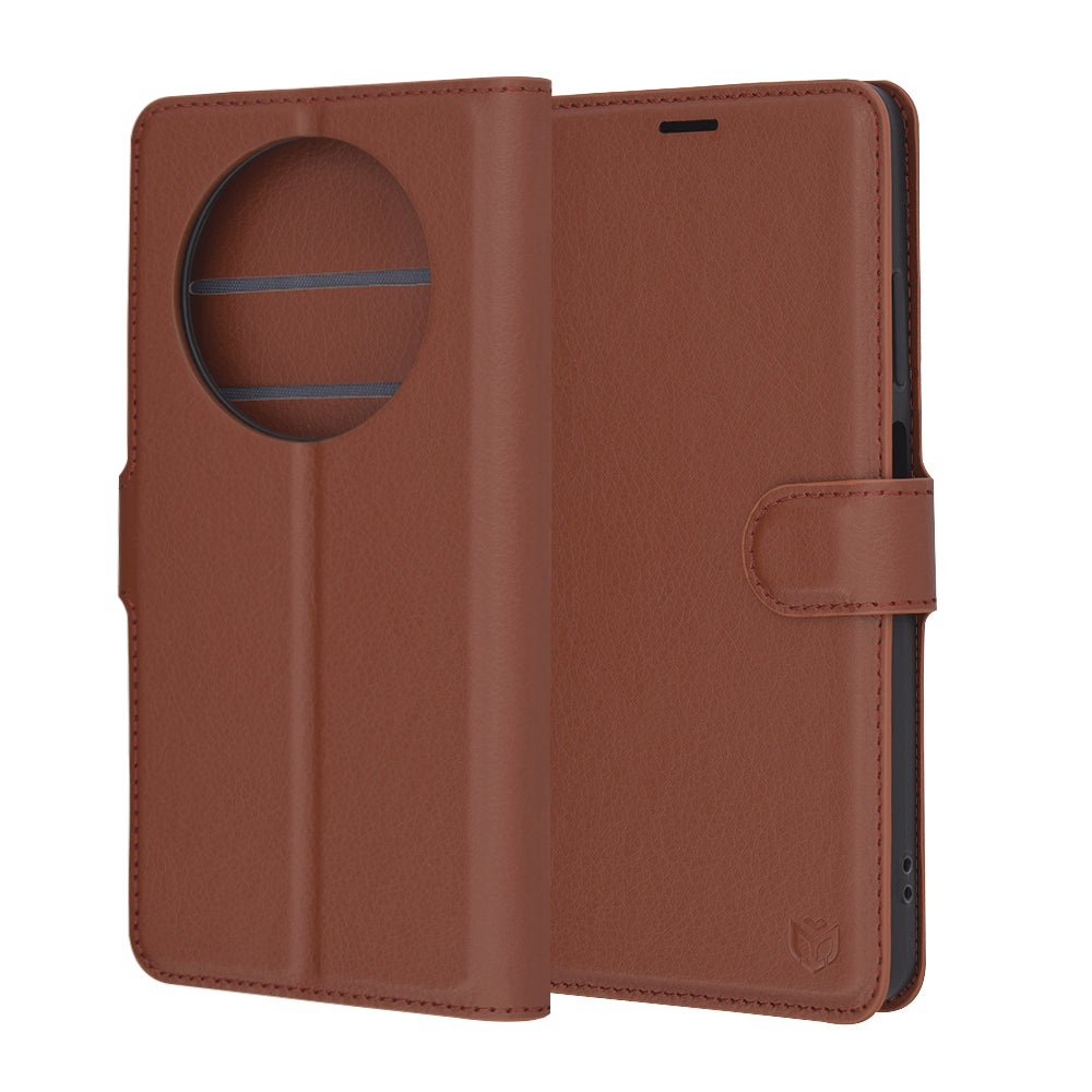 Futrola za Oppo Reno12 FS 5G / Reno12 FS 4G / Reno12 F 4G / Reno12 F, Techsuit, Leather Folio, smeđa