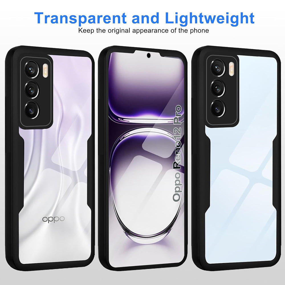 Maska za Oppo Reno12 Pro, Techsuit, ColorVerse 360, Crna