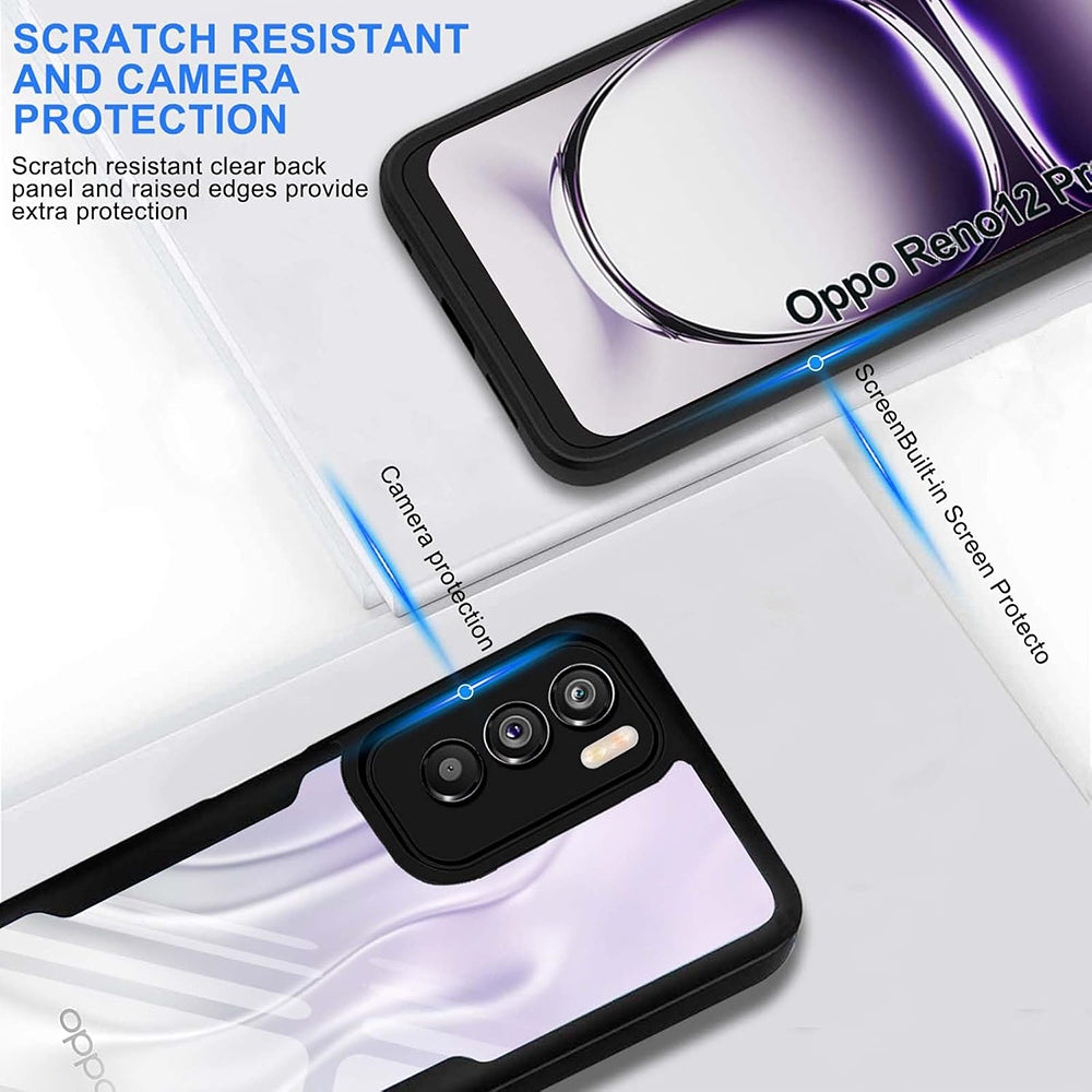 Maska za Oppo Reno12 Pro, Techsuit, ColorVerse 360, Crna