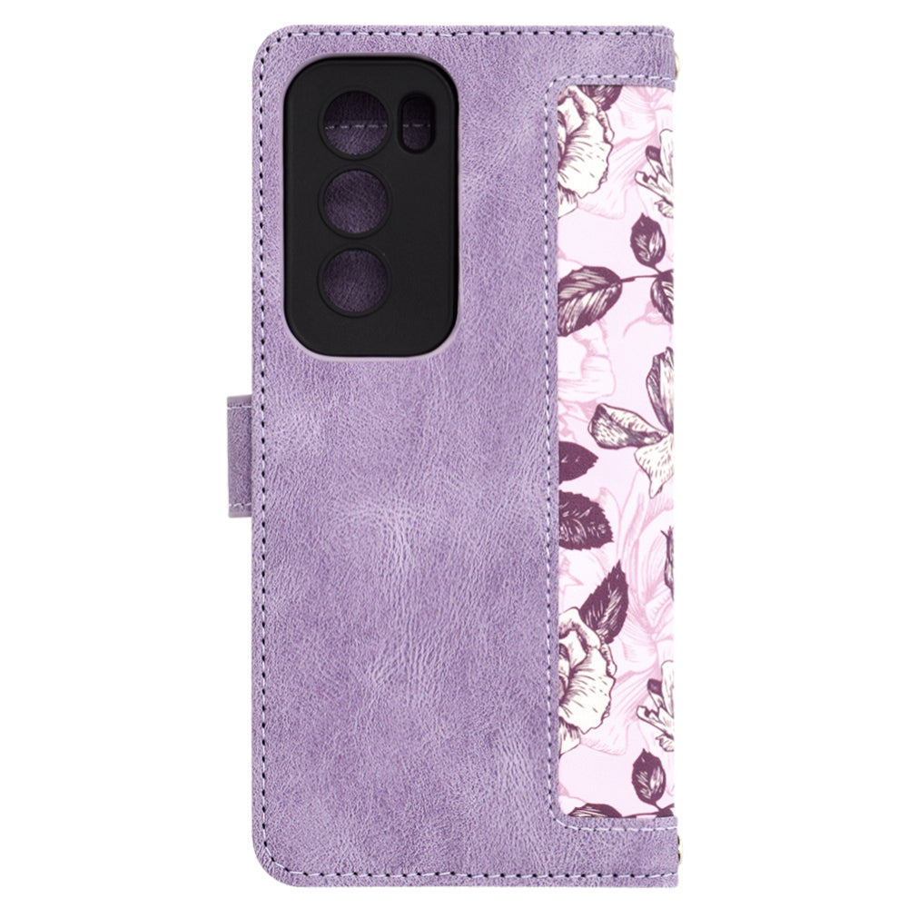 Maska za Oppo Reno12 Pro, Techsuit, FlipCraft, Ljubičasta