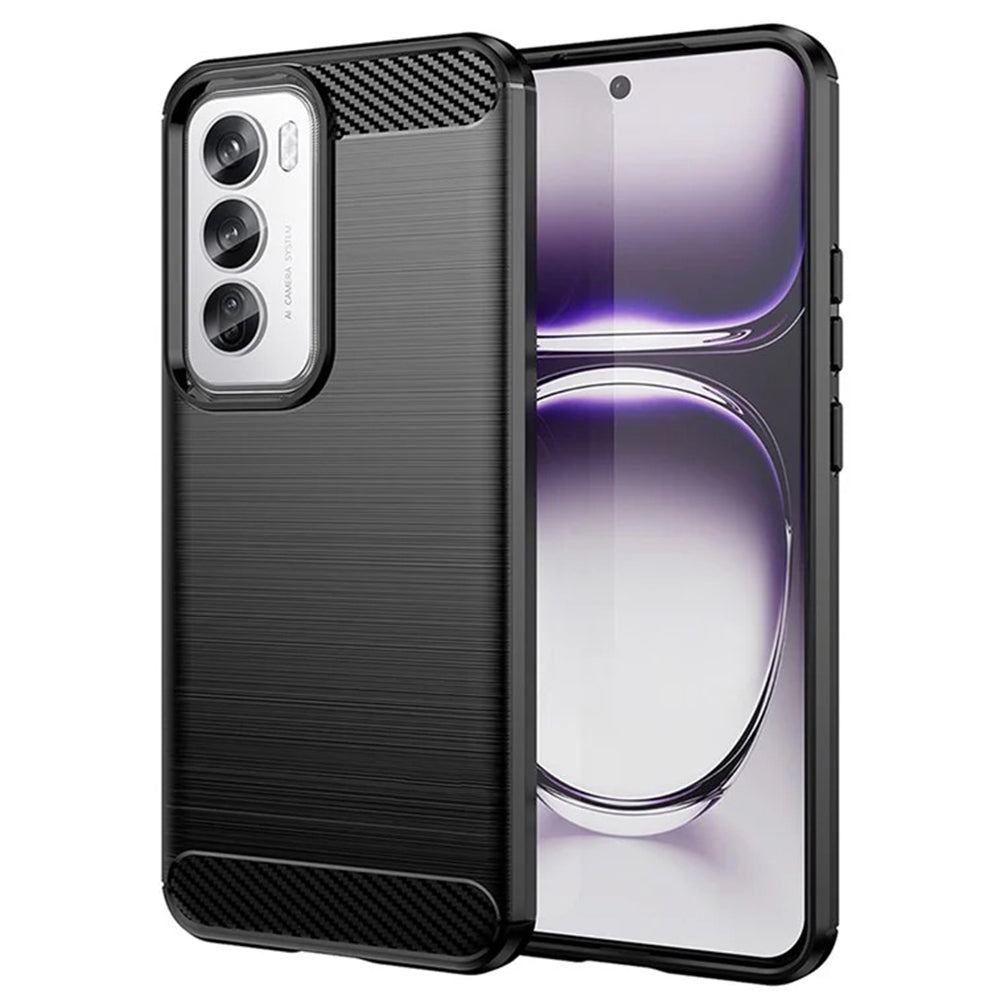 Maska za Oppo Reno12, Techsuit, Karbon, Crna