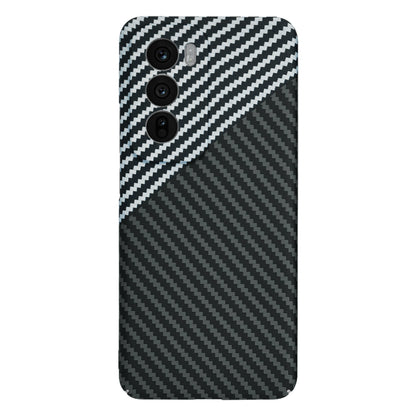 Maska za Oppo Reno12, Techsuit, Carbonite FiberShell, Crno Siva