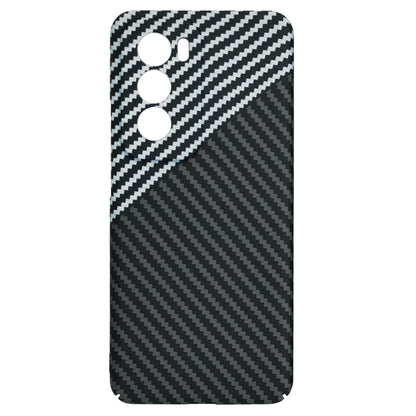Maska za Oppo Reno12, Techsuit, Carbonite FiberShell, Crno Siva