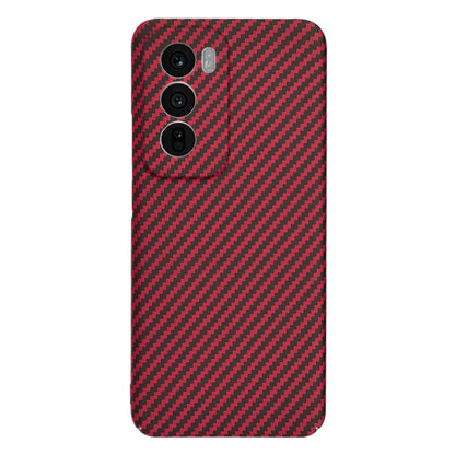 Maska za Oppo Reno12, Techsuit, Carbonite FiberShell, Crvena