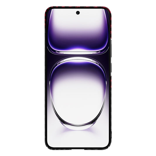 Maska za Oppo Reno12, Techsuit, Carbonite FiberShell, Crno Crvena