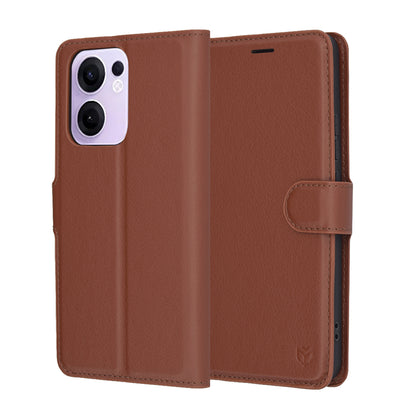 Futrola za Oppo Reno13 FS 5G / Reno13 F 4G / Reno13 F, Techsuit, Kožna Folio, Smeđa