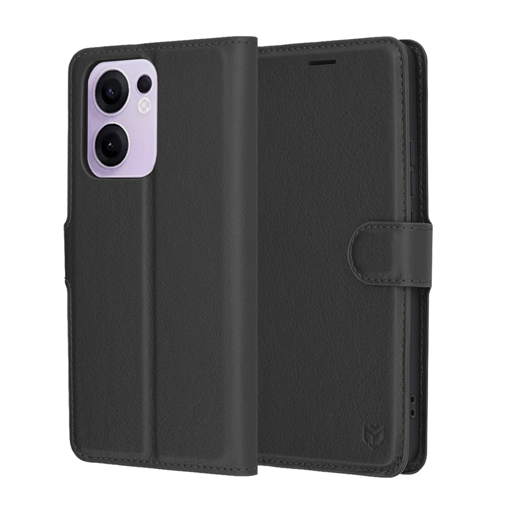 Futrola za Oppo Reno13 FS 5G / Reno13 F 4G / Reno13 F, Techsuit, Kožna Folio, Crna