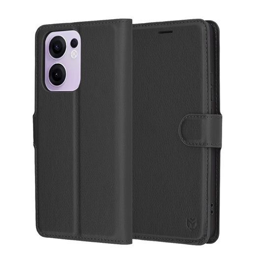 Futrola za Oppo Reno13 FS 5G / Reno13 F 4G / Reno13 F, Techsuit, Kožna Folio, Crna