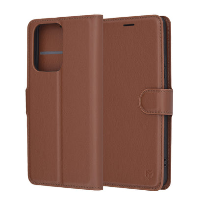 Futrola za Oppo Reno13 FS 5G / Reno13 F 4G / Reno13 F, Techsuit, Kožna Folio, Smeđa