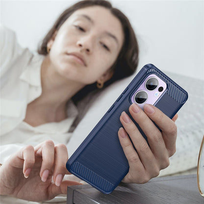 Maska za Oppo Reno13 FS 5G / Reno13 F 4G / Reno13 F, Techsuit, Karbon, Plava