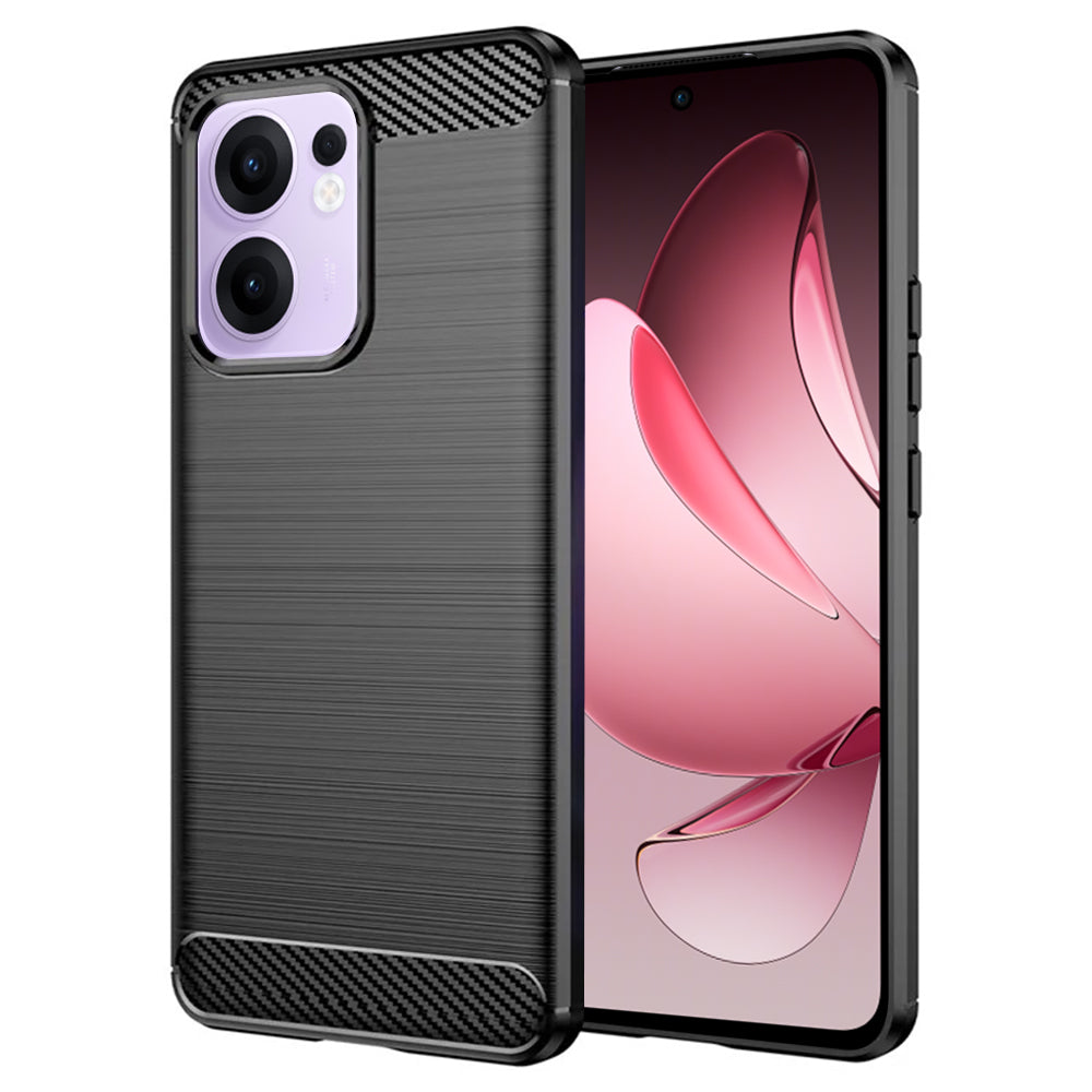 Maska za Oppo Reno13 FS 5G / Reno13 F 4G / Reno13 F, Techsuit, Karbon, Crna