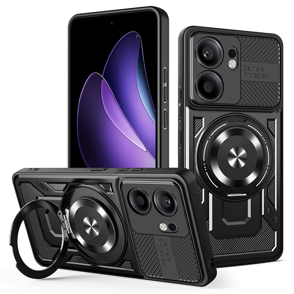 Maska za Oppo Reno13 FS 5G / Reno13 F 4G / Reno13 F, Techsuit, RuggedCam, Crna