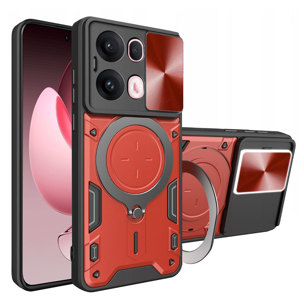Maska za Oppo Reno13 Pro, Techsuit, CamGuard Pro, Crvena