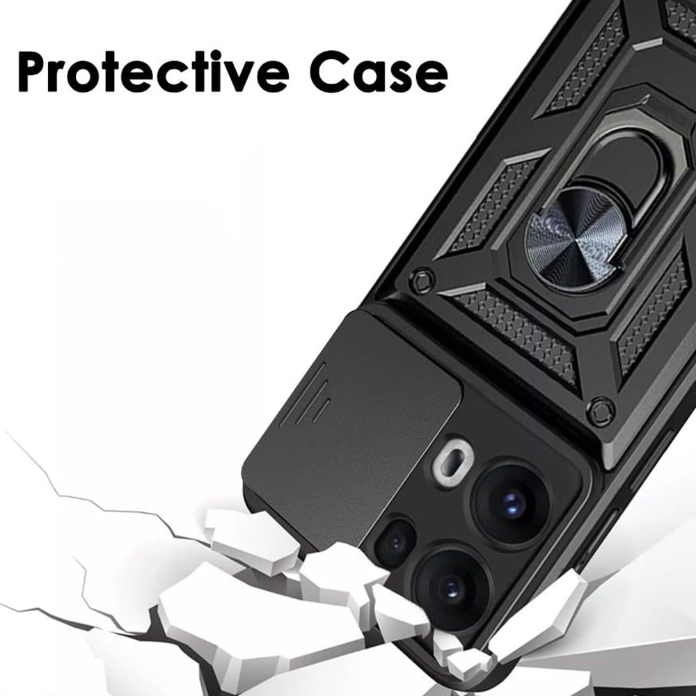 Maska za Oppo Reno13 Pro, Techsuit, CamShield, Crna