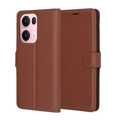 Futrola za Oppo Reno13 Pro, Techsuit, Leather Folio, Smeđa