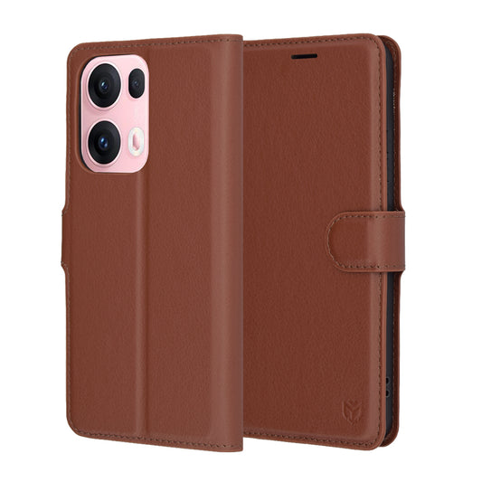 Futrola za Oppo Reno13 Pro, Techsuit, Leather Folio, Smeđa