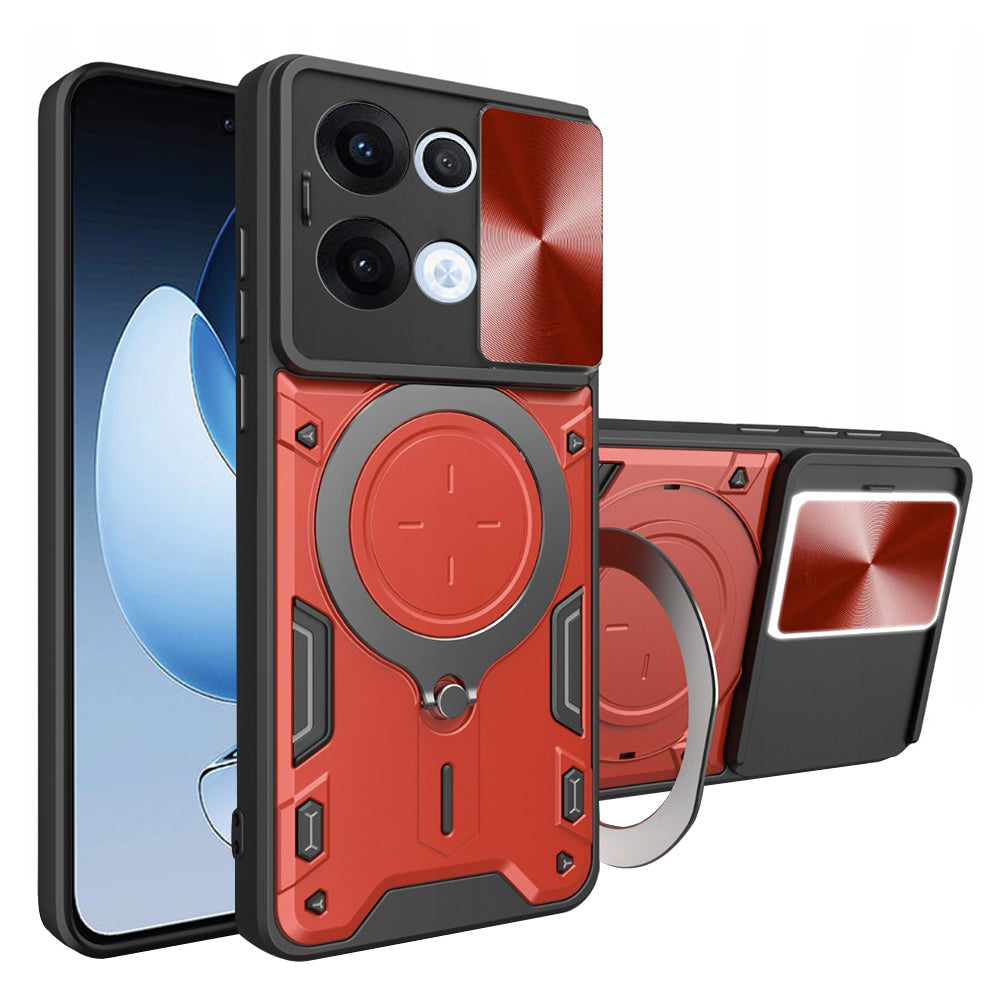 Maska za Oppo Reno13, Techsuit, CamGuard Pro, Crvena