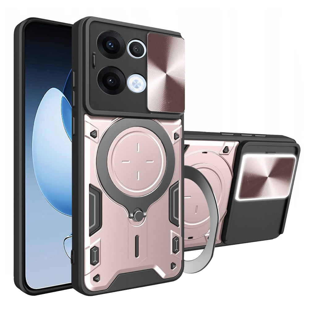 Maska za Oppo Reno13, Techsuit, CamGuard Pro, Ružičasto zlatna