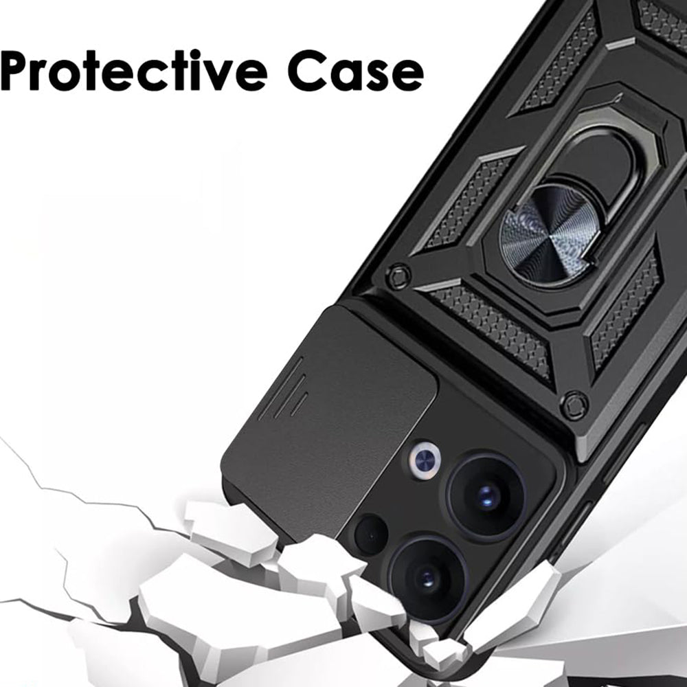 Maska za Oppo Reno13, Techsuit, CamShield, Crna