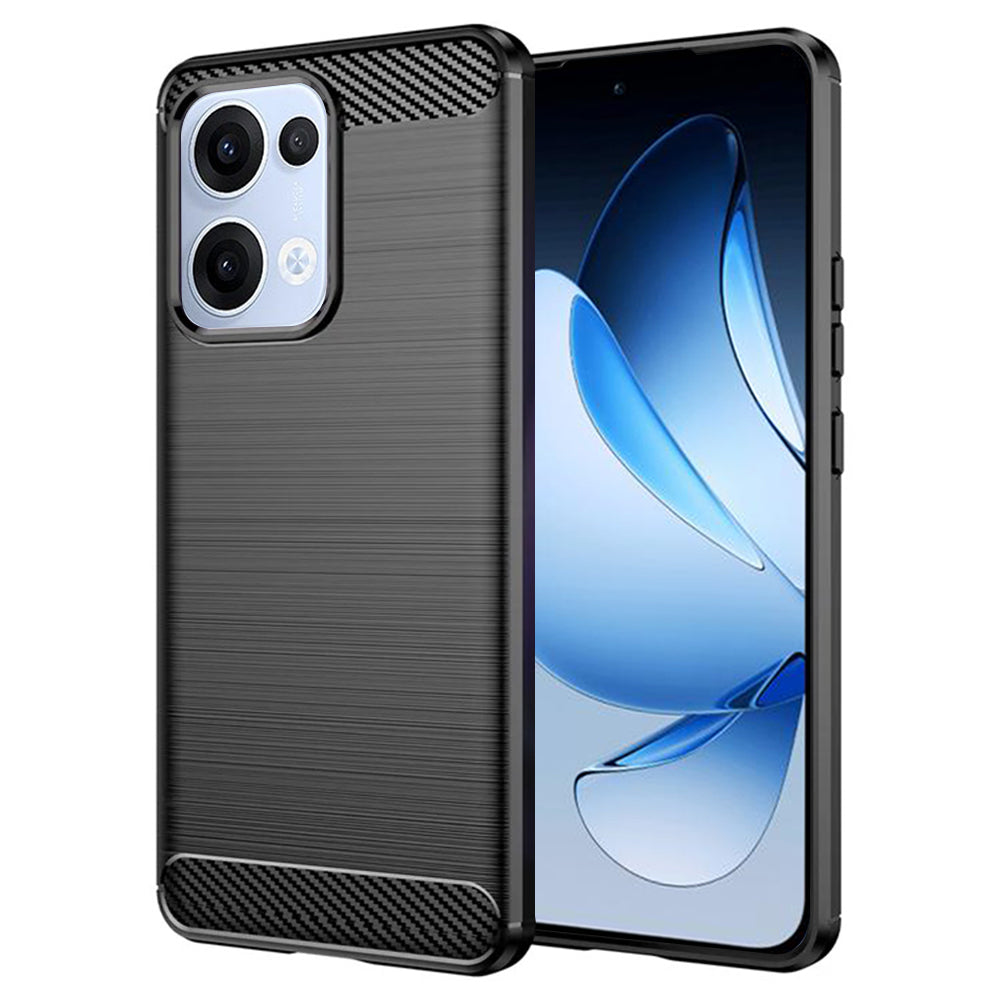 Maska za Oppo Reno13, Techsuit, Karbon, Crna