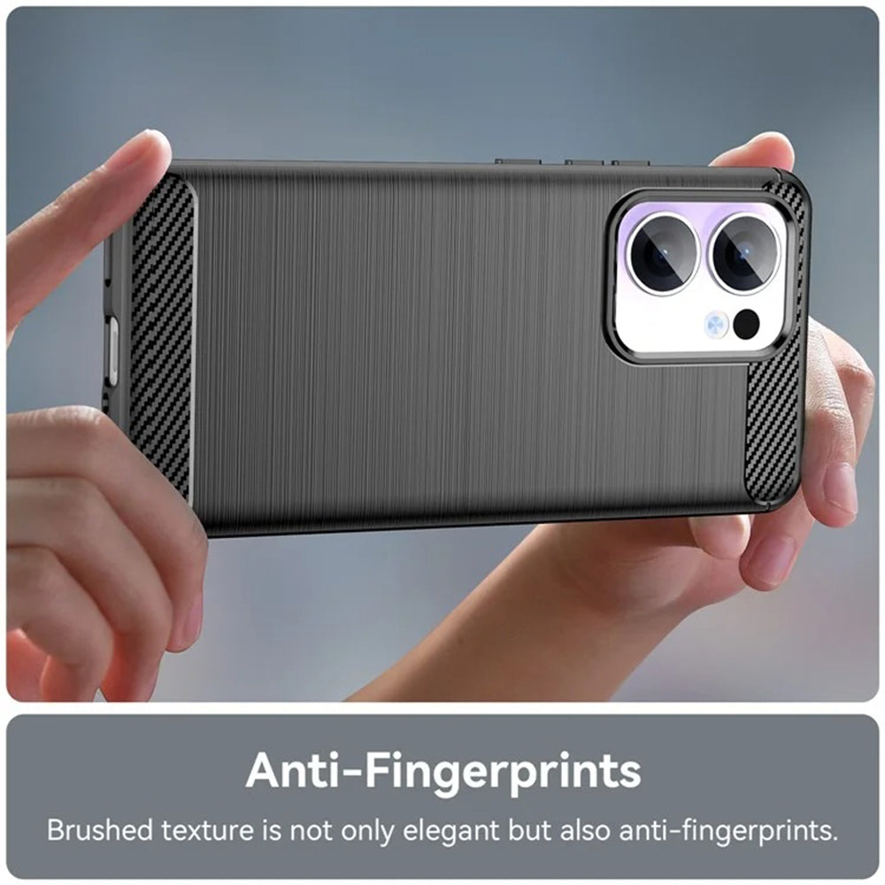 Maska za Oppo Reno13, Techsuit, Karbon, Crna