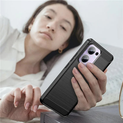 Maska za Oppo Reno13, Techsuit, Karbon, Crna