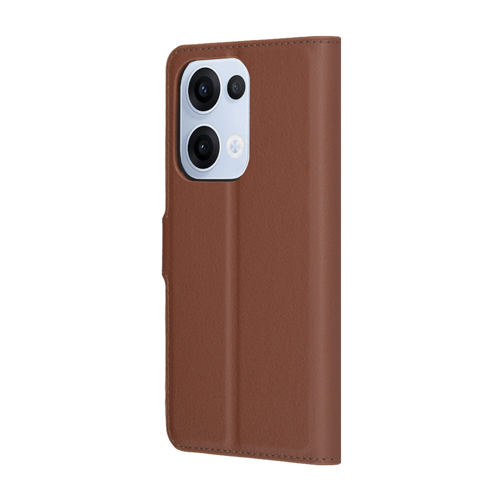 Futrola za Oppo Reno13, Techsuit, Kožna Folio, Smeđa