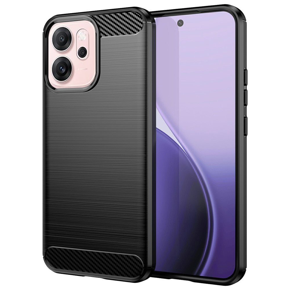Maska za Oppo Reno14 F, Techsuit, Karbon, Crna