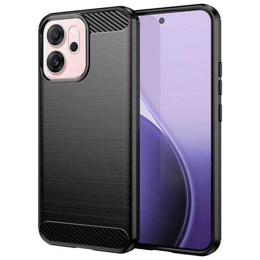 Maska za Oppo Reno14 F, Techsuit, Karbon, Crna
