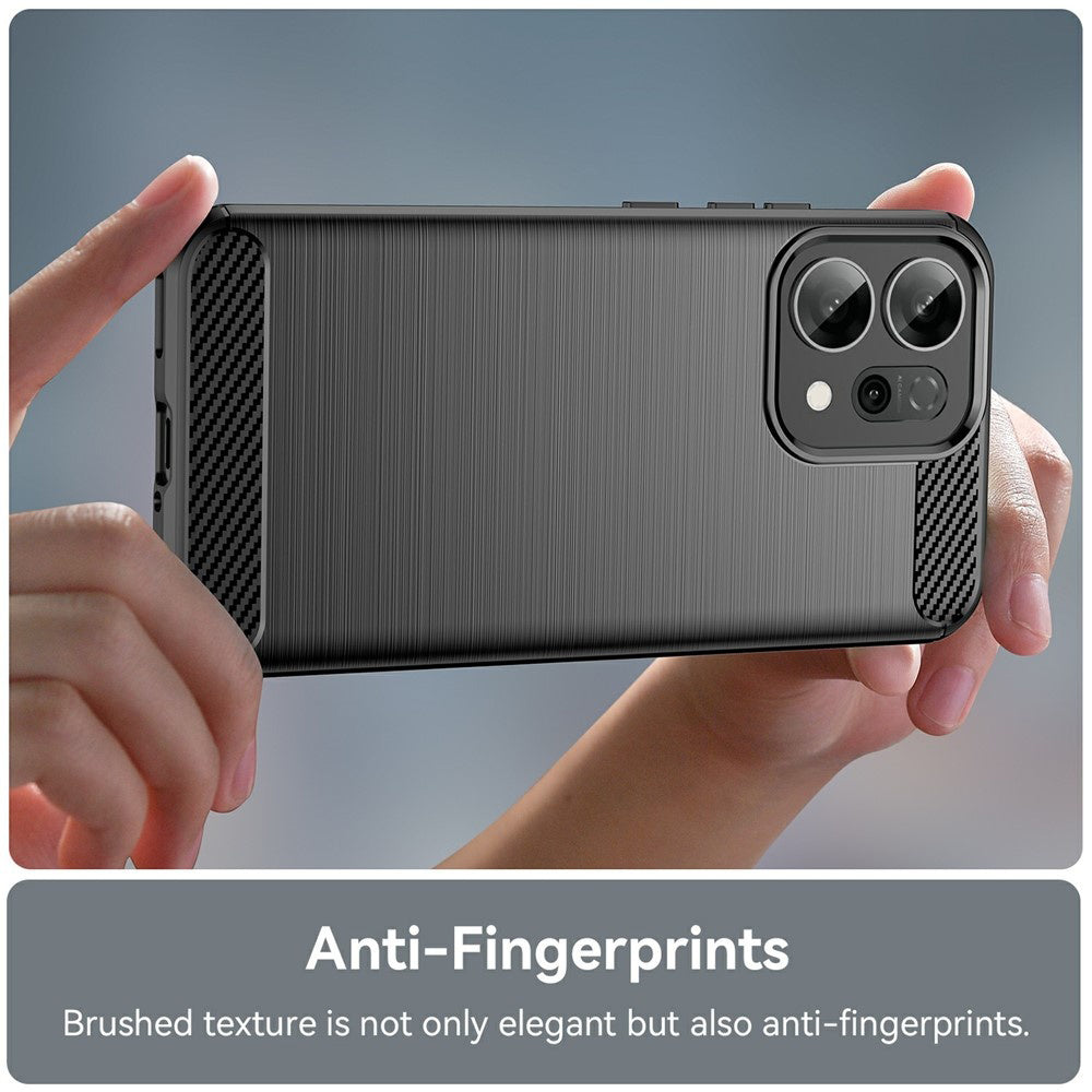 Maska za Oppo Reno14 F, Techsuit, Karbon, Crna