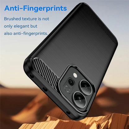 Maska za Oppo Reno14 F, Techsuit, Karbon, Crna