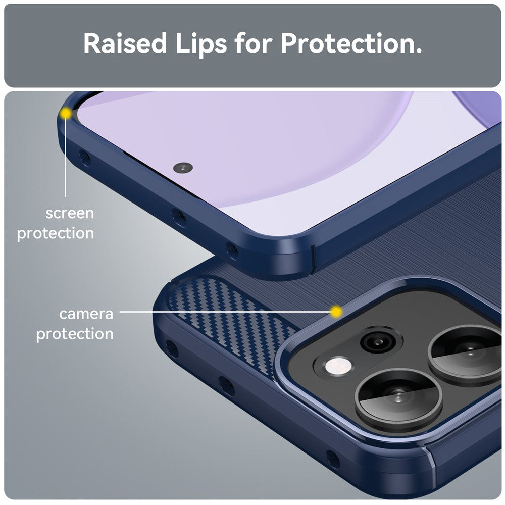 Maska za Oppo Reno14 FS 5G / Reno14 F, Techsuit, Karbon, Plava