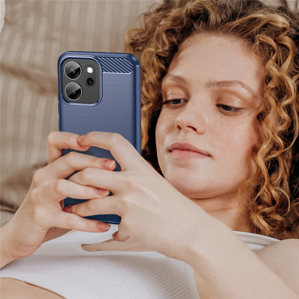 Maska za Oppo Reno14 FS 5G / Reno14 F, Techsuit, Karbon, Plava