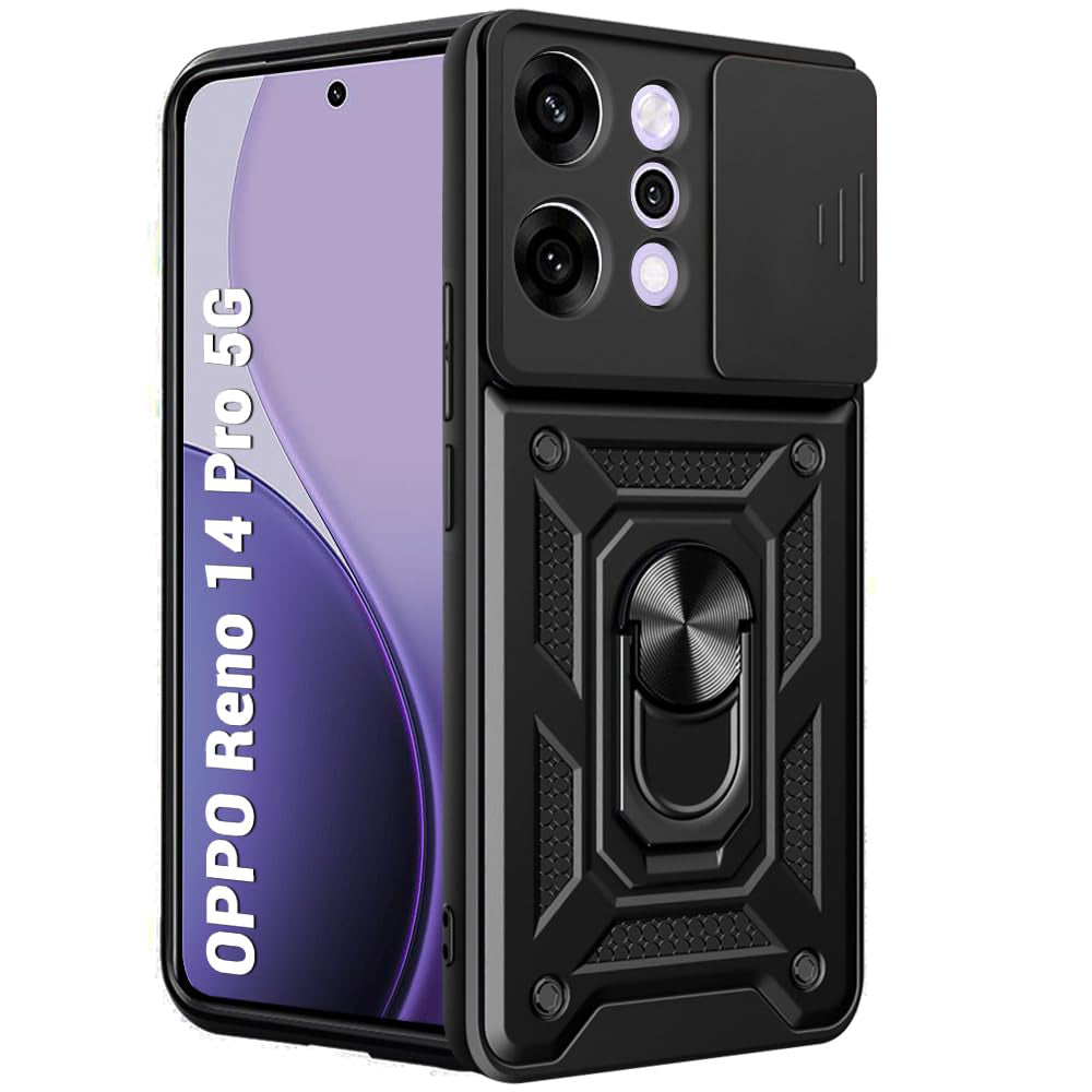 Maska za Oppo Reno14 Pro, Techsuit, CamShield, Crna