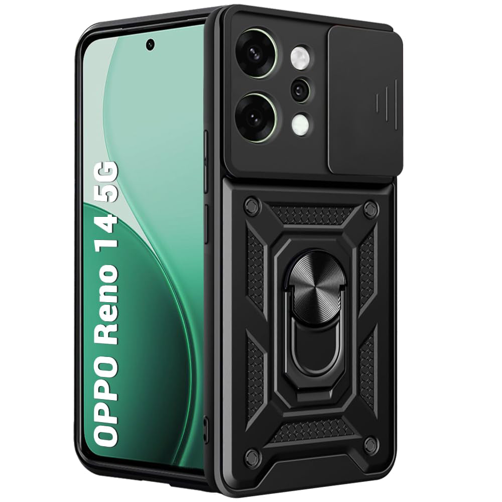 Maska za Oppo Reno14, Techsuit, CamShield, Crna