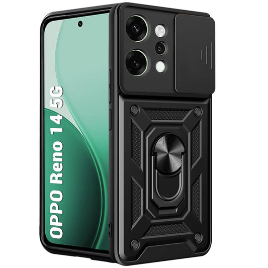 Maska za Oppo Reno14, Techsuit, CamShield, Crna