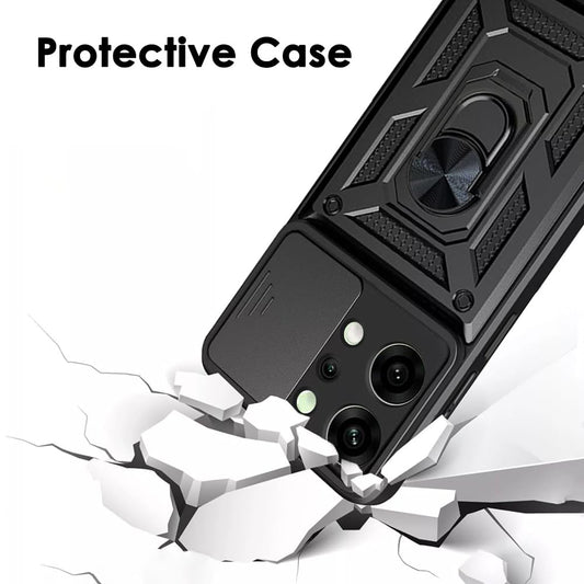 Maska za Oppo Reno14, Techsuit, CamShield, Crna
