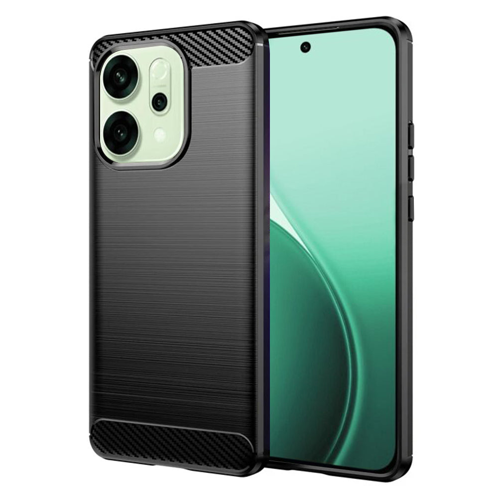 Maska za Oppo Reno14, Techsuit, Karbon, Crna