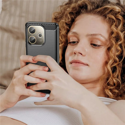 Maska za Oppo Reno14, Techsuit, Karbon, Crna