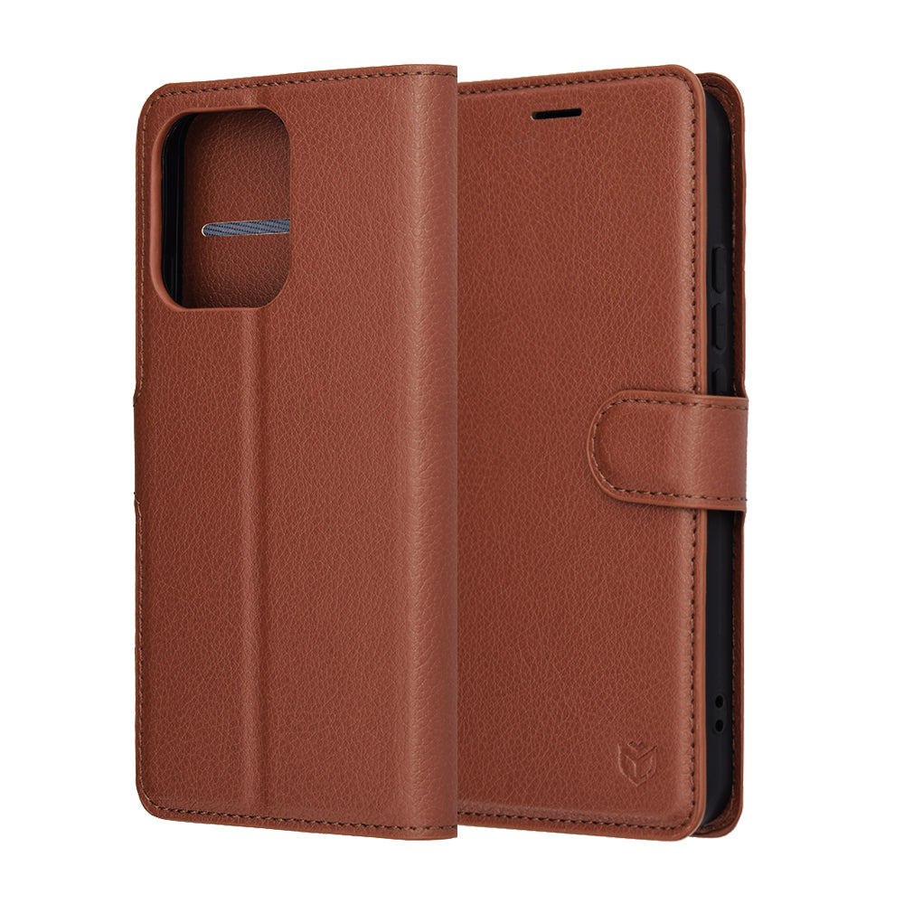 Futrola za Oppo Reno14, Techsuit, Leather Folio, smeđa
