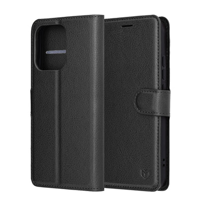 Futrola za Oppo Reno14, Techsuit, Leather Folio, Crna