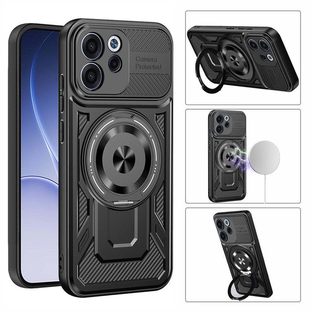 Maska za Oppo Reno15 FS / Reno15 F, Techsuit, RuggedCam, Siva