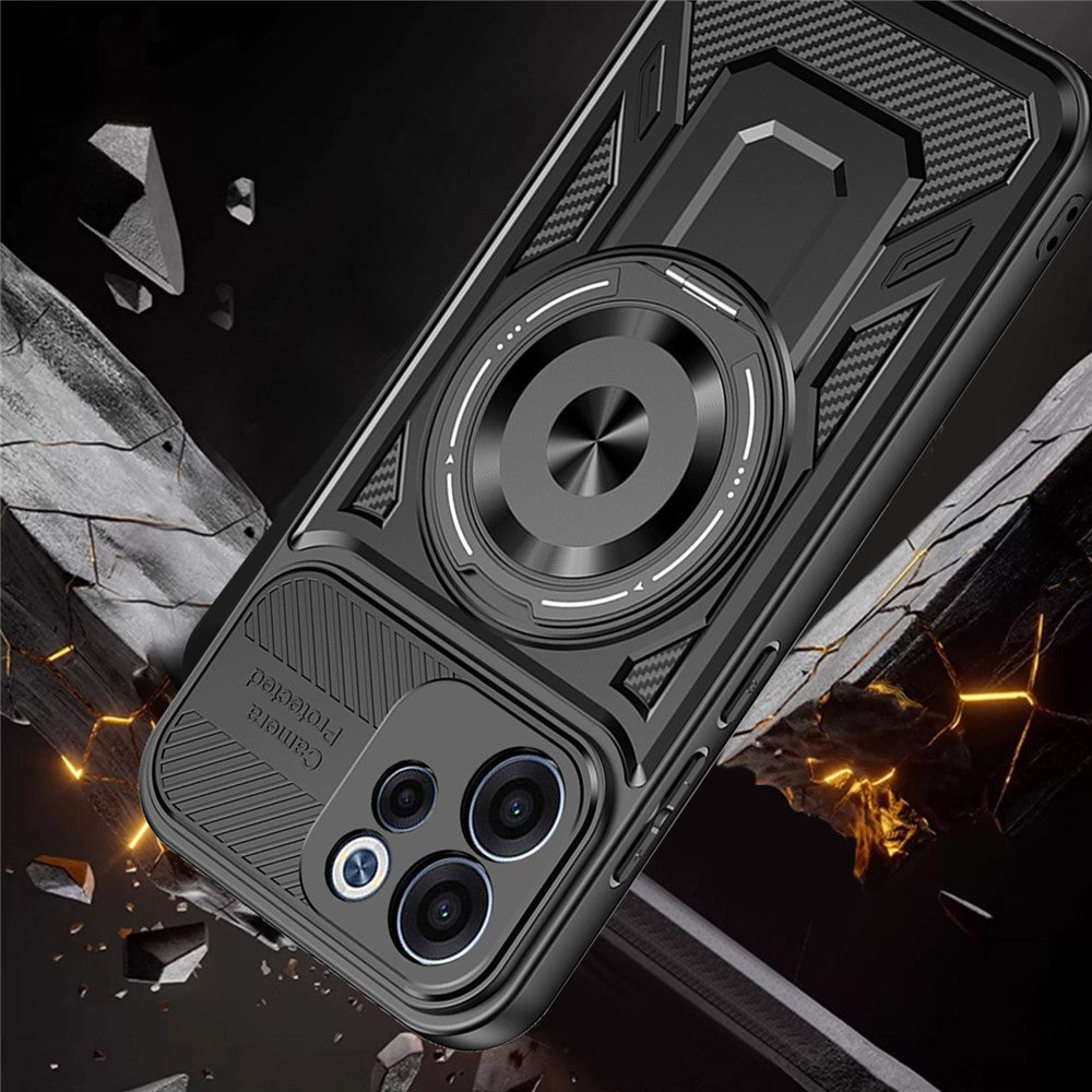 Maska za Oppo Reno15 FS / Reno15 F, Techsuit, RuggedCam, Siva