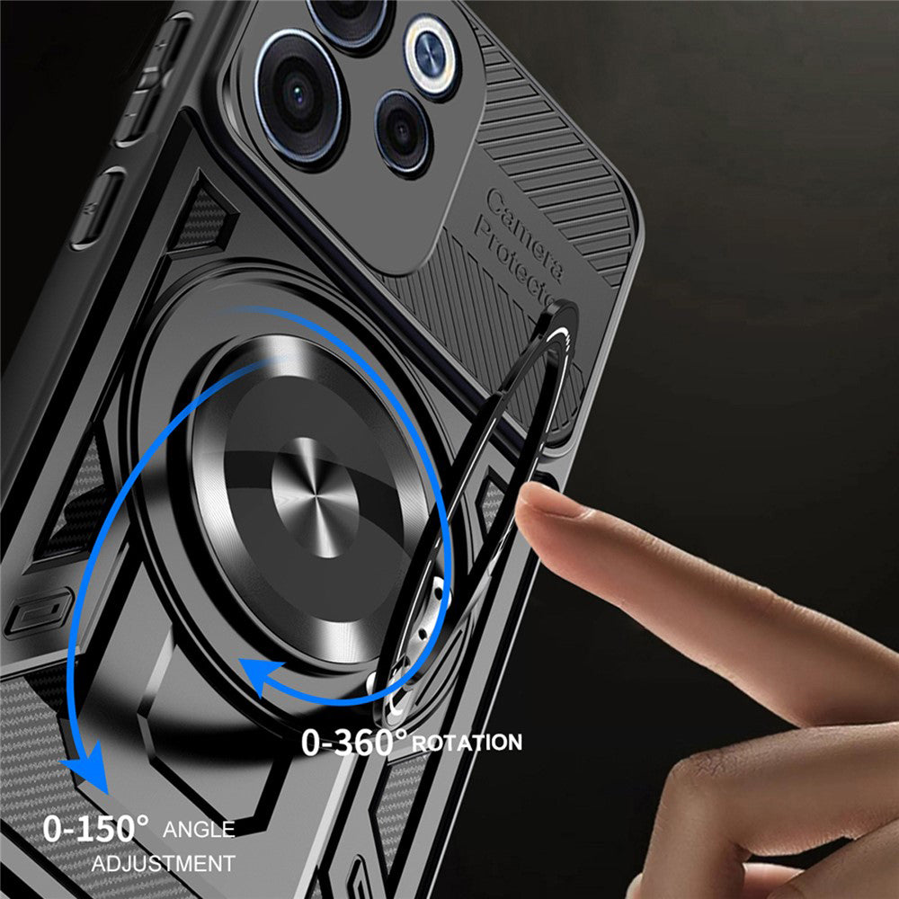 Maska za Oppo Reno15 FS / Reno15 F, Techsuit, RuggedCam, Ljubičasta